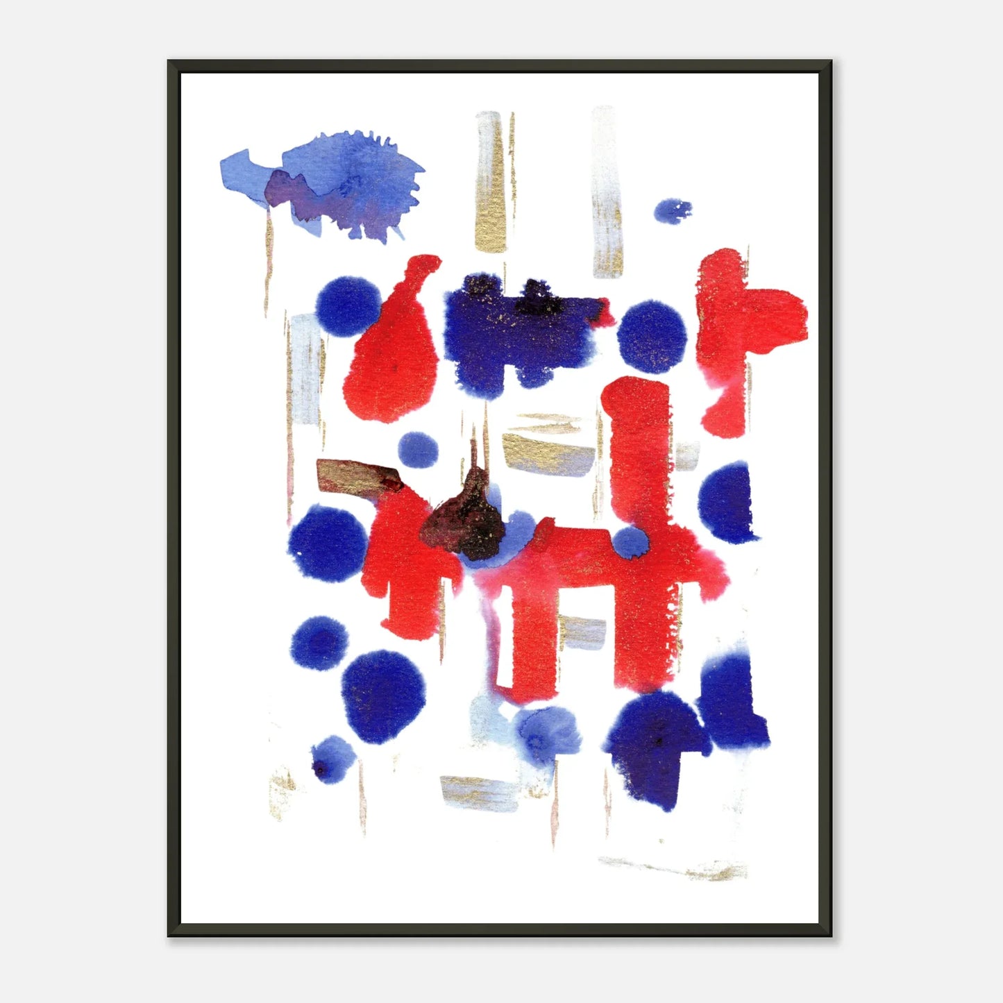 Classic Semi-Glossy Paper Metal Framed Poster Structure Carmine - Laure Leprince - Artiste Peintre