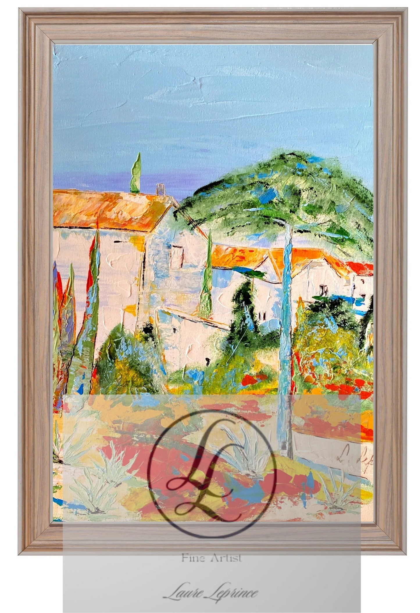 Peinture au Couteau œuvre Originale Numérique Mas Sud de France - Laure Leprince - Artiste Peintre