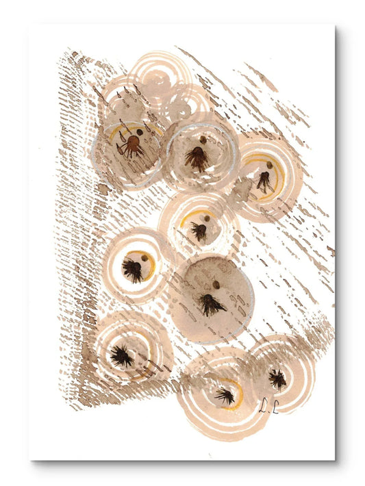 Sables stellaires - Aquarelle Abstraite | Laure Leprince - Laure Leprince - Artiste Peintre