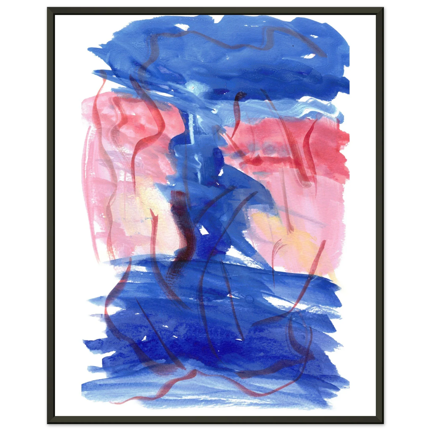 Classic Semi-Glossy Paper Metal Framed Post Midnight Siren - Laure Leprince - Artiste Peintre