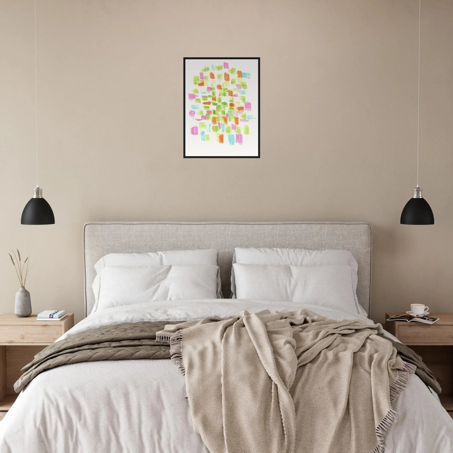 Affiche Encadrée Museum-Quality Matte Paper Wooden Framed Poste Pastel Mosaïc - Laure Leprince - Artiste Peintre
