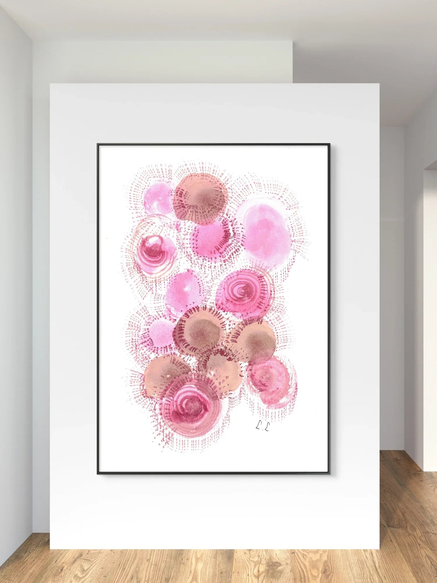 🌸 Douceur rosée – Aquarelle florale intuitive par Laure Leprince - Laure Leprince - Artiste Peintre