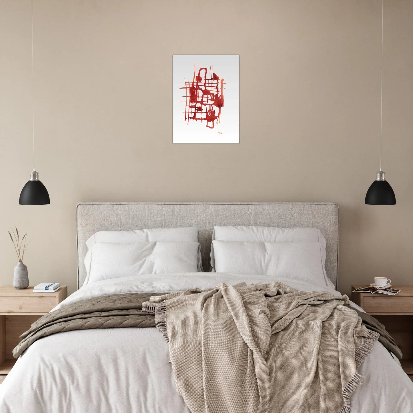 Affiche Encadrée Museum-Quality Matte Paper Wooden Framed Solar Frame - Laure Leprince - Artiste Peintre