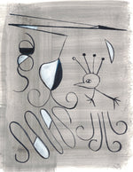 Aquarelle originale Oiseau Lyre