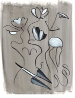 Aquarelle originale Femme Lotus