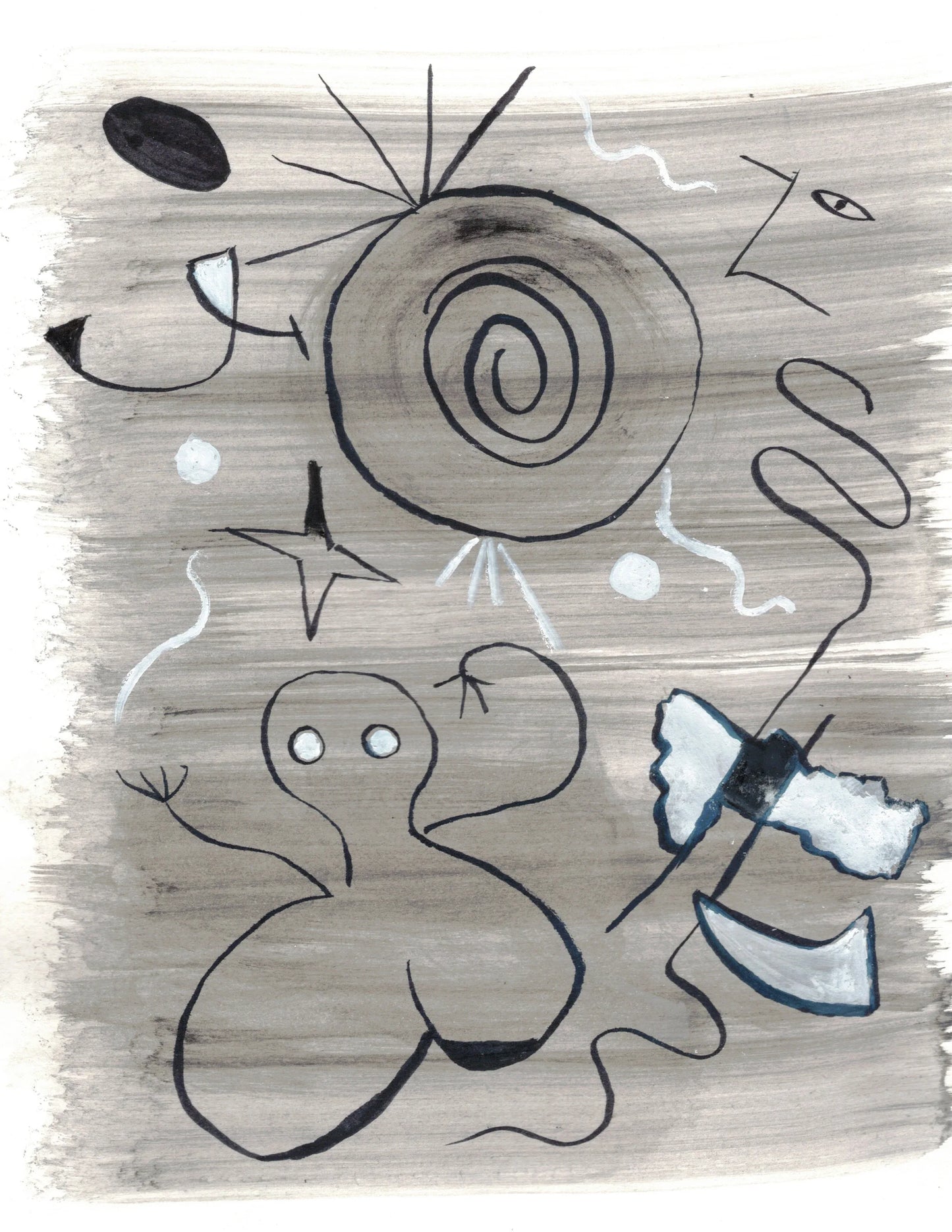Aquarelle originale Le Fantôme - Laure Leprince - Artiste Peintre