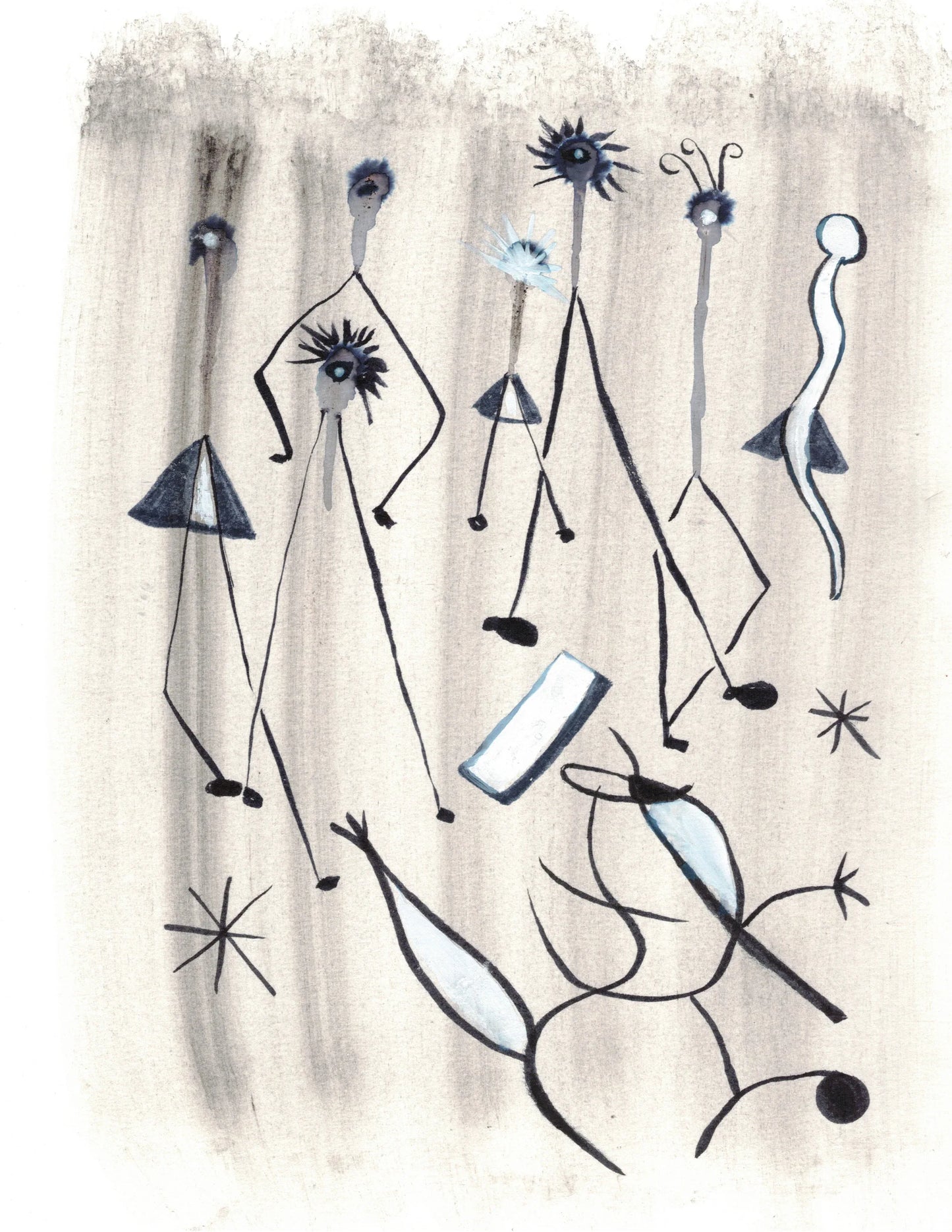 Aquarelle originale Danseur Etoile - Laure Leprince - Artiste Peintre