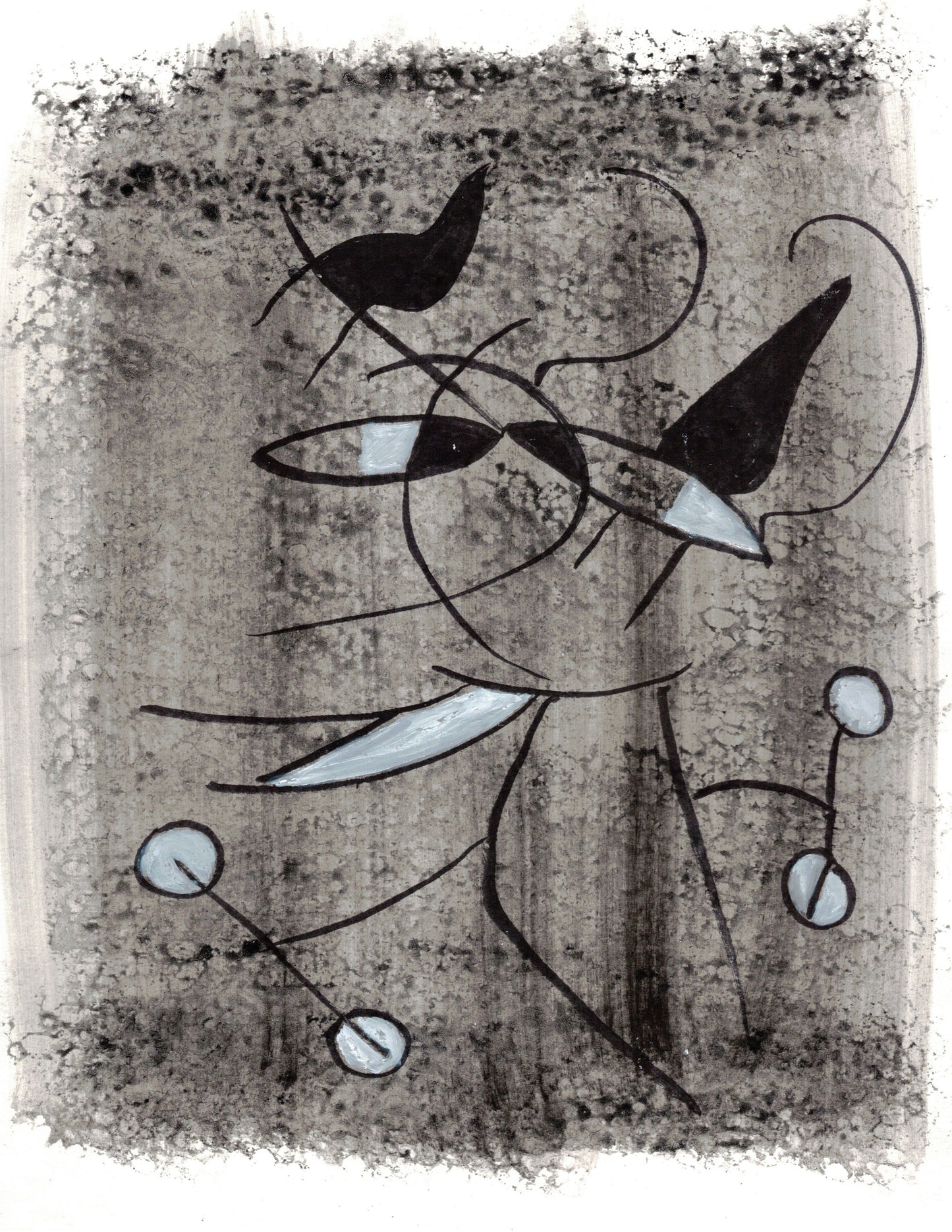 Aquarelle originale Chat Haltérophile