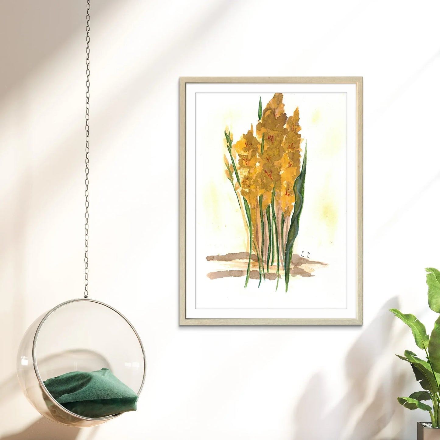 🎨 Lueurs dorées – Aquarelle lumineuse par Laure Leprince - Laure Leprince - Artiste Peintre