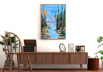 Peinture au Couteau œuvre Originale Numérique Mountain Stream