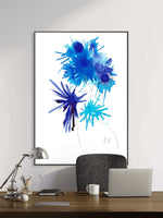 Poster Bleuets électriques - Aquarelle Abstraite | Laure Leprince