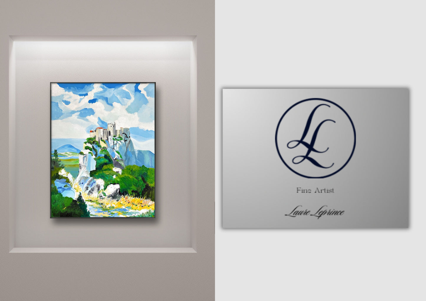 Peinture au Couteau œuvre Originale Numérique Les Baux de Provence