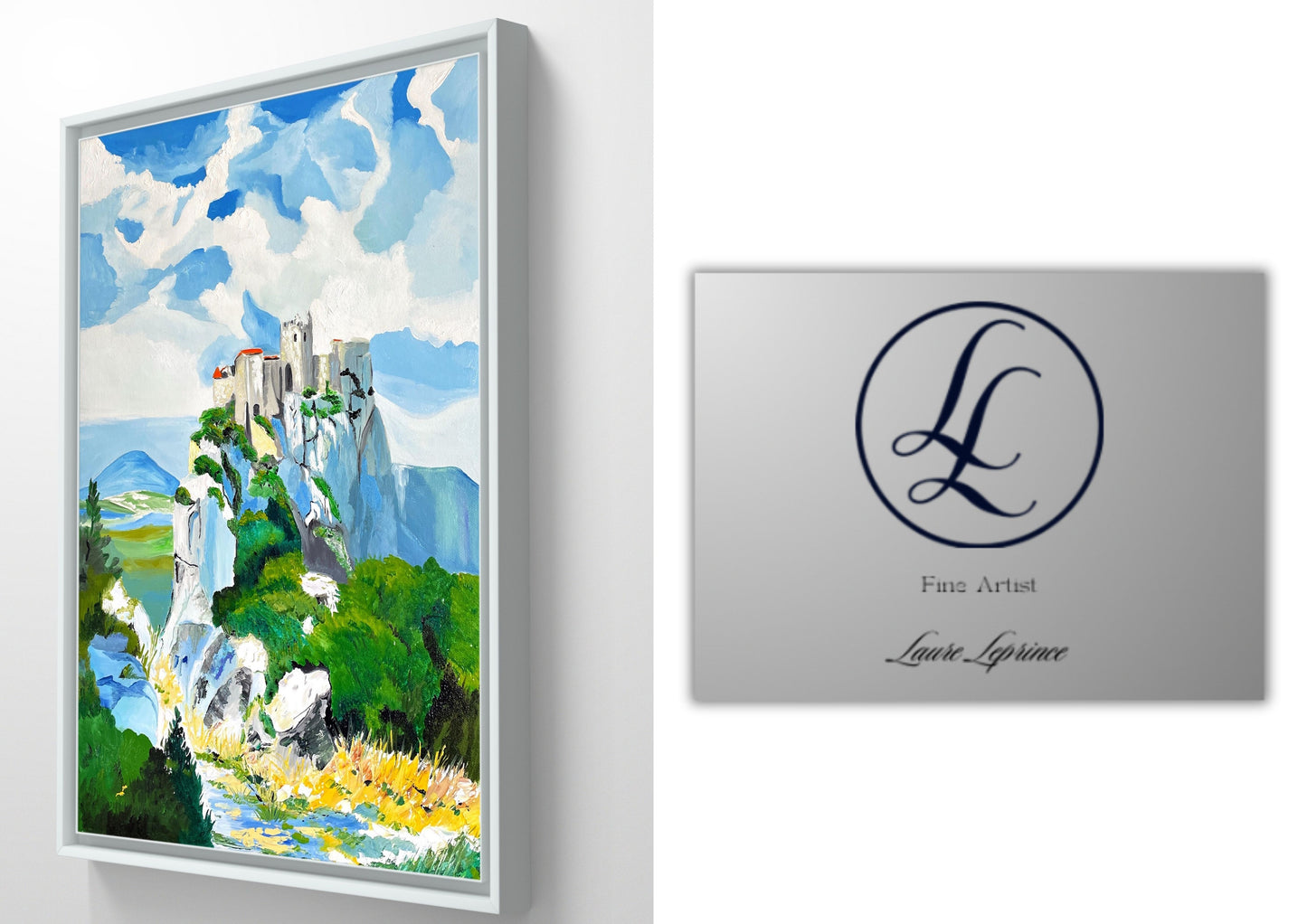 Peinture au Couteau œuvre Originale Numérique Les Baux de Provence