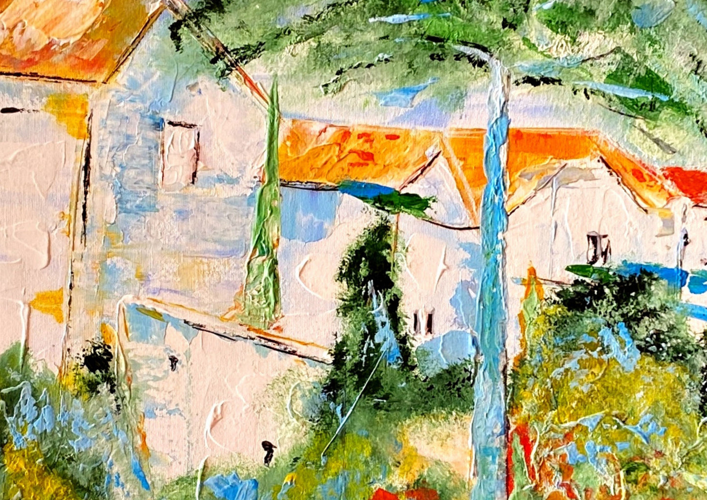 Peinture au Couteau œuvre Originale Numérique Mas Sud de France