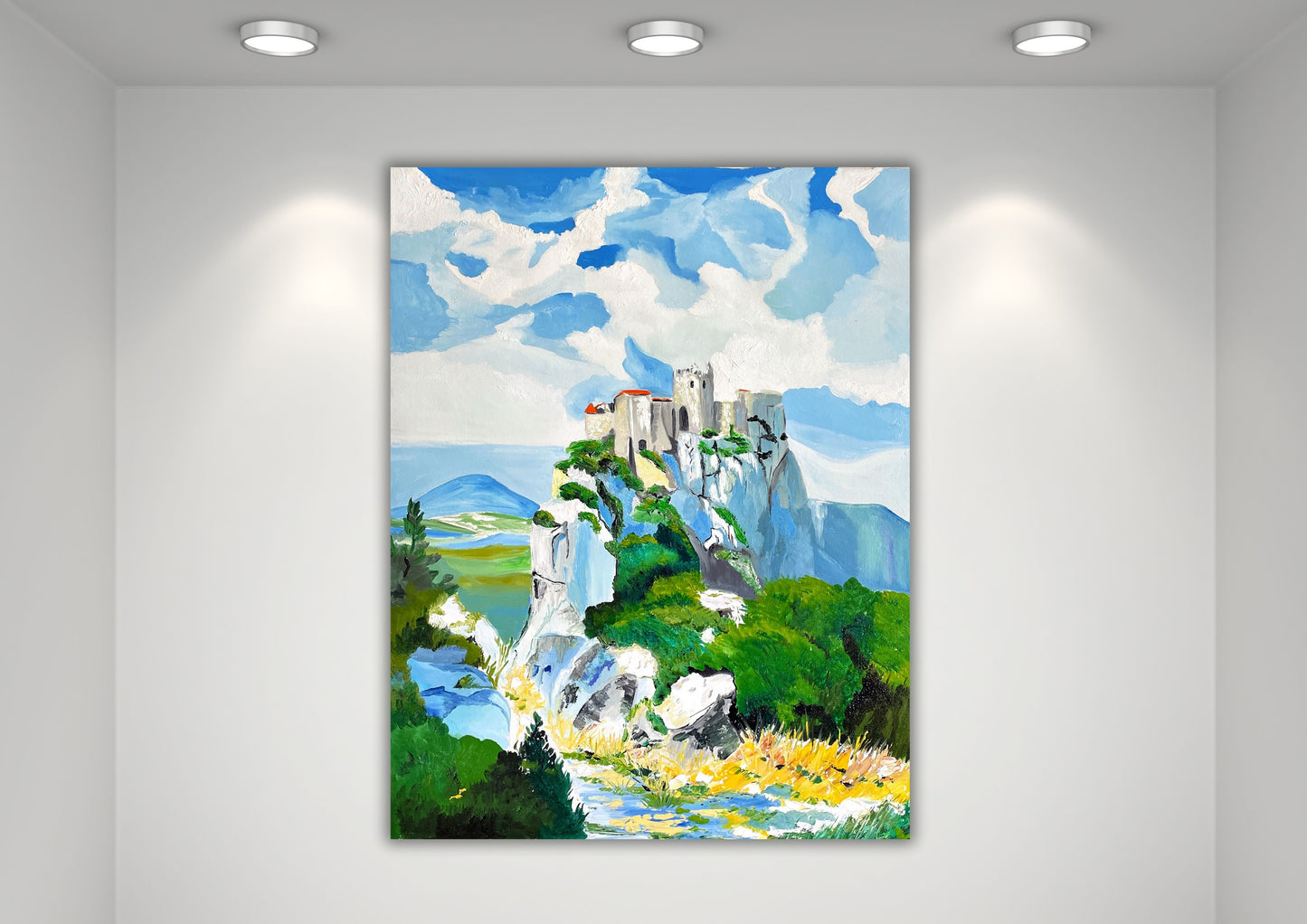Peinture au Couteau œuvre Originale Numérique Les Baux de Provence
