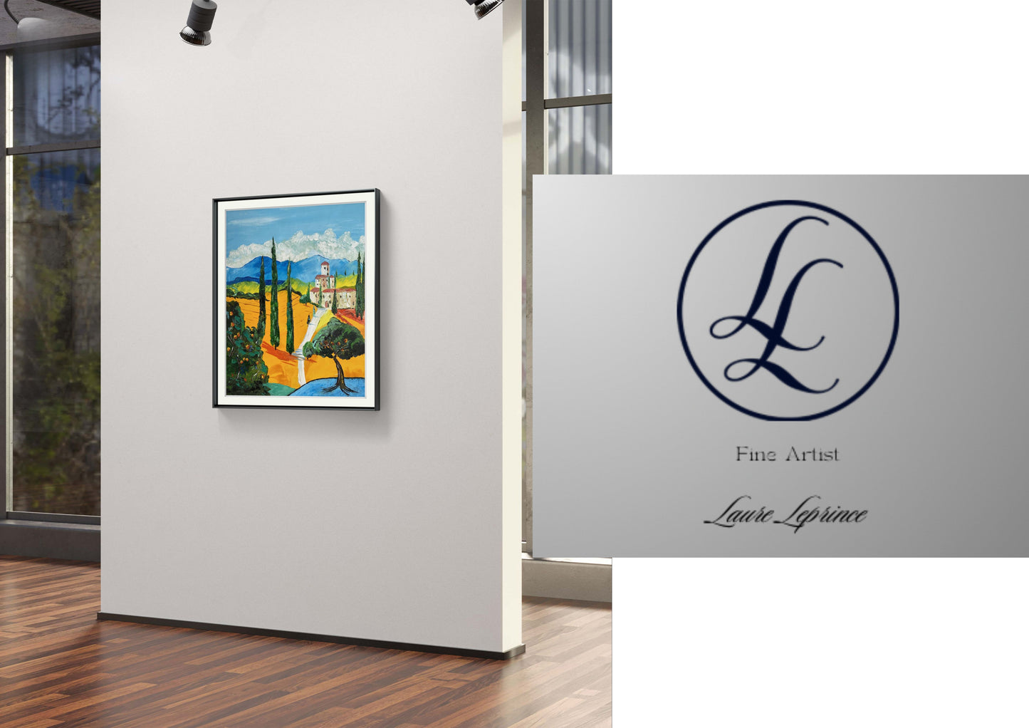 Peinture au Couteau œuvre Originale Numérique Orangers