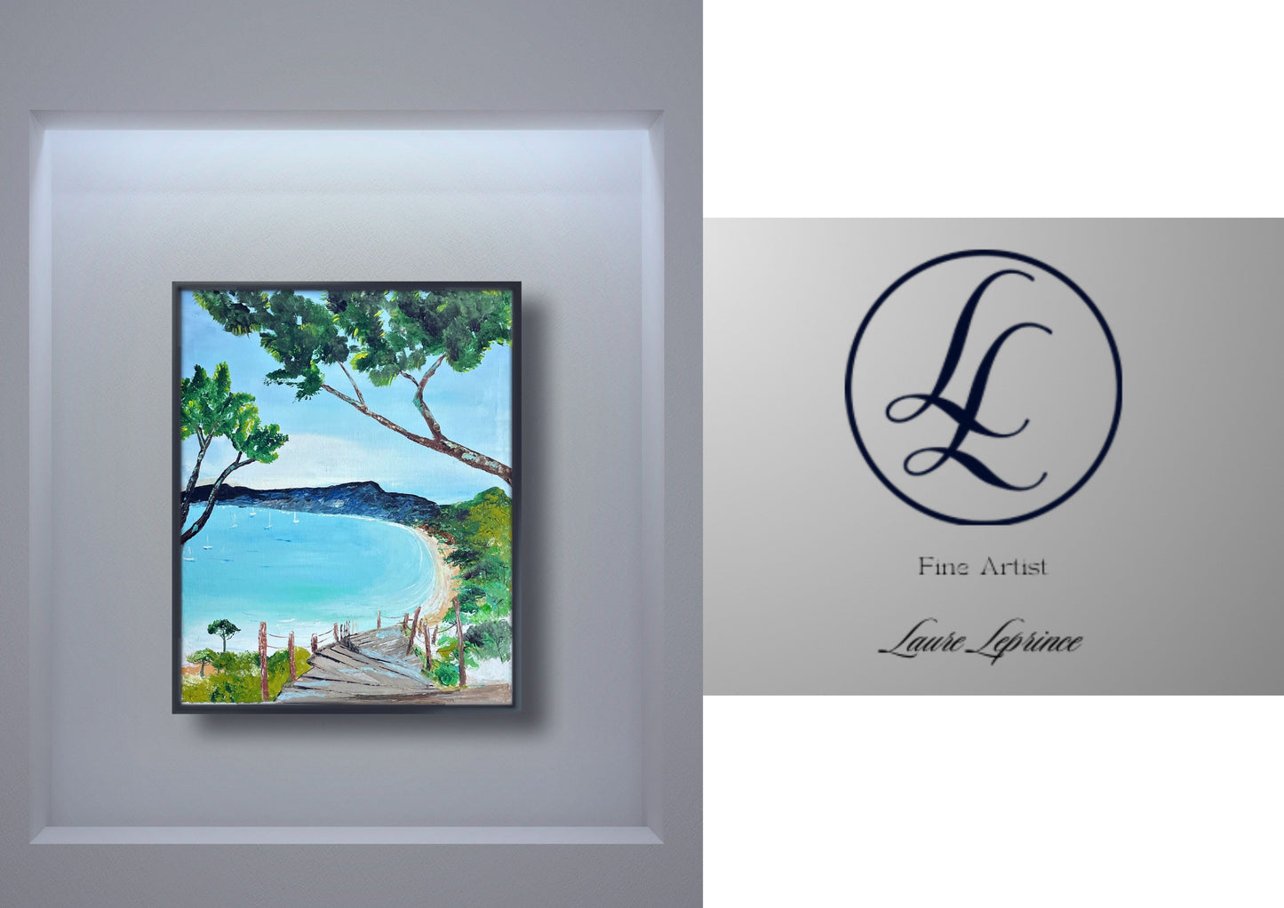 Peinture au Couteau œuvre Originale Numérique Les îles d'Or