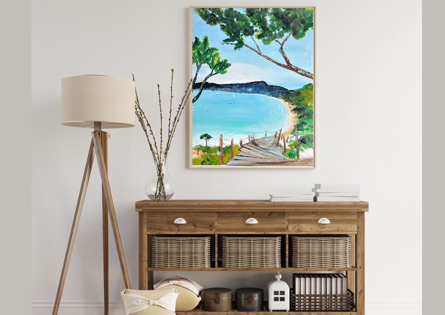 Peinture au Couteau œuvre Originale Numérique Les îles d'Or
