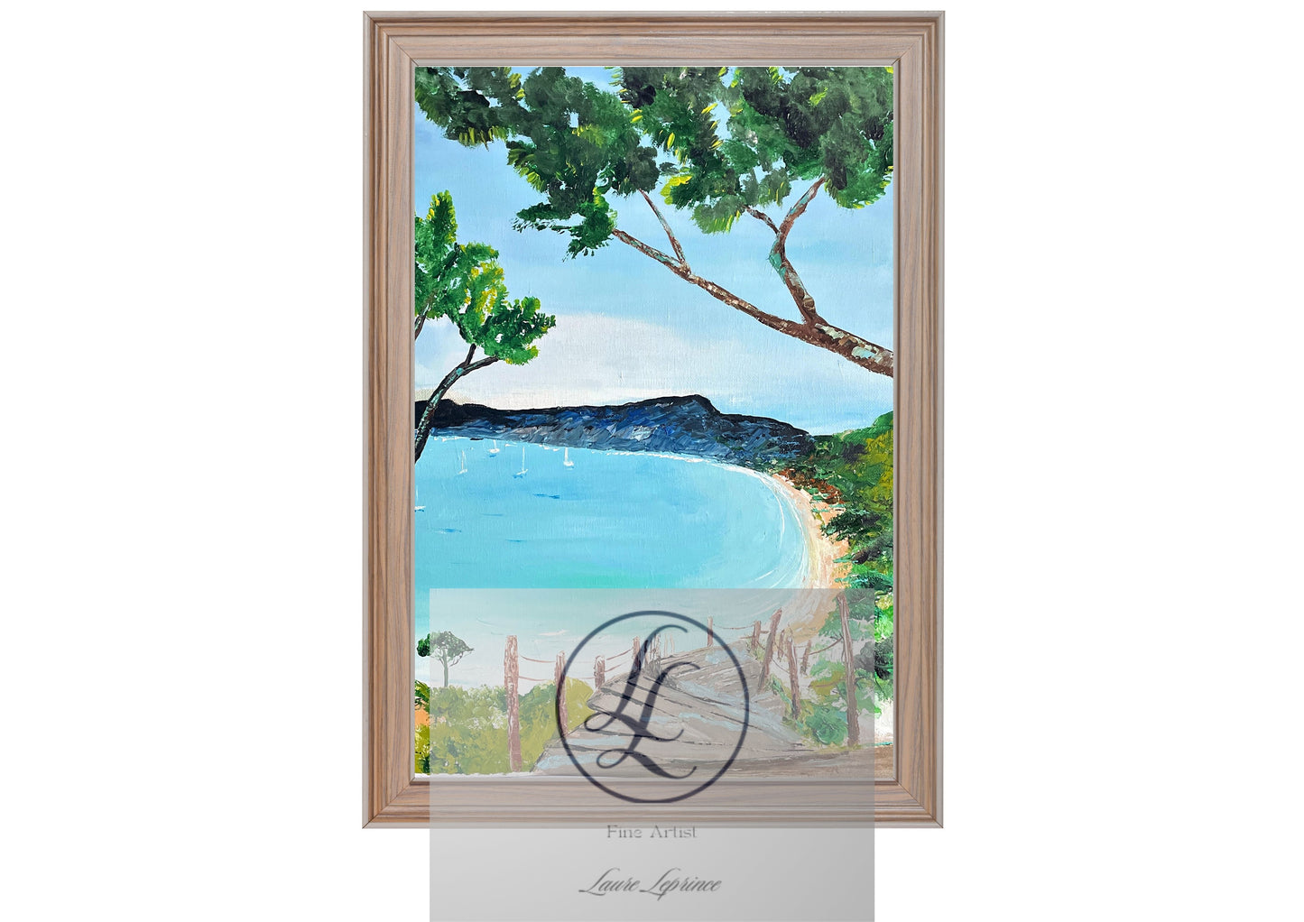 Peinture au Couteau œuvre Originale Numérique Les îles d'Or