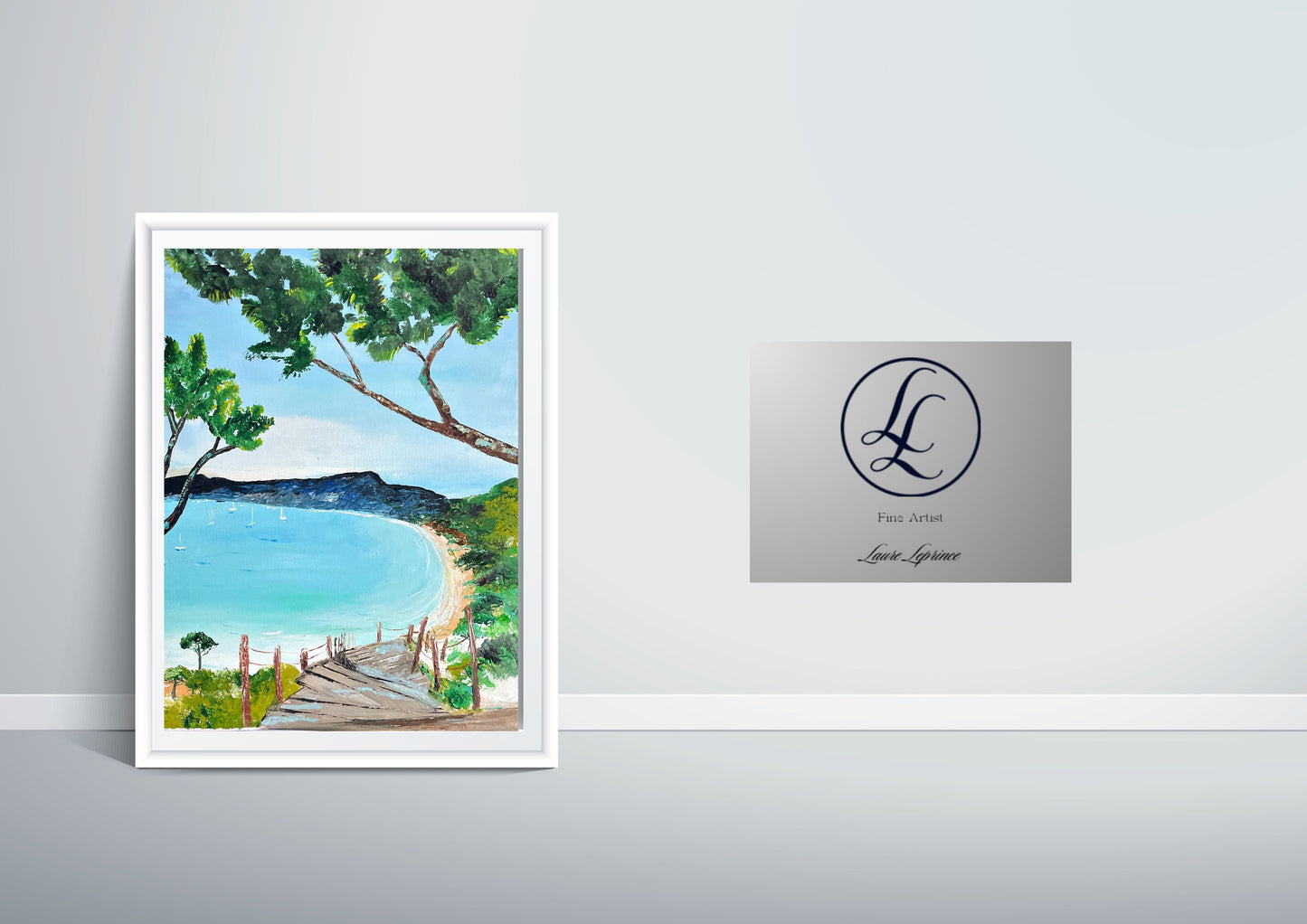 Peinture au Couteau œuvre Originale Numérique Les îles d'Or