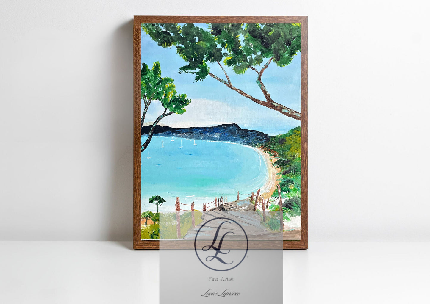 Peinture au Couteau œuvre Originale Numérique Les îles d'Or