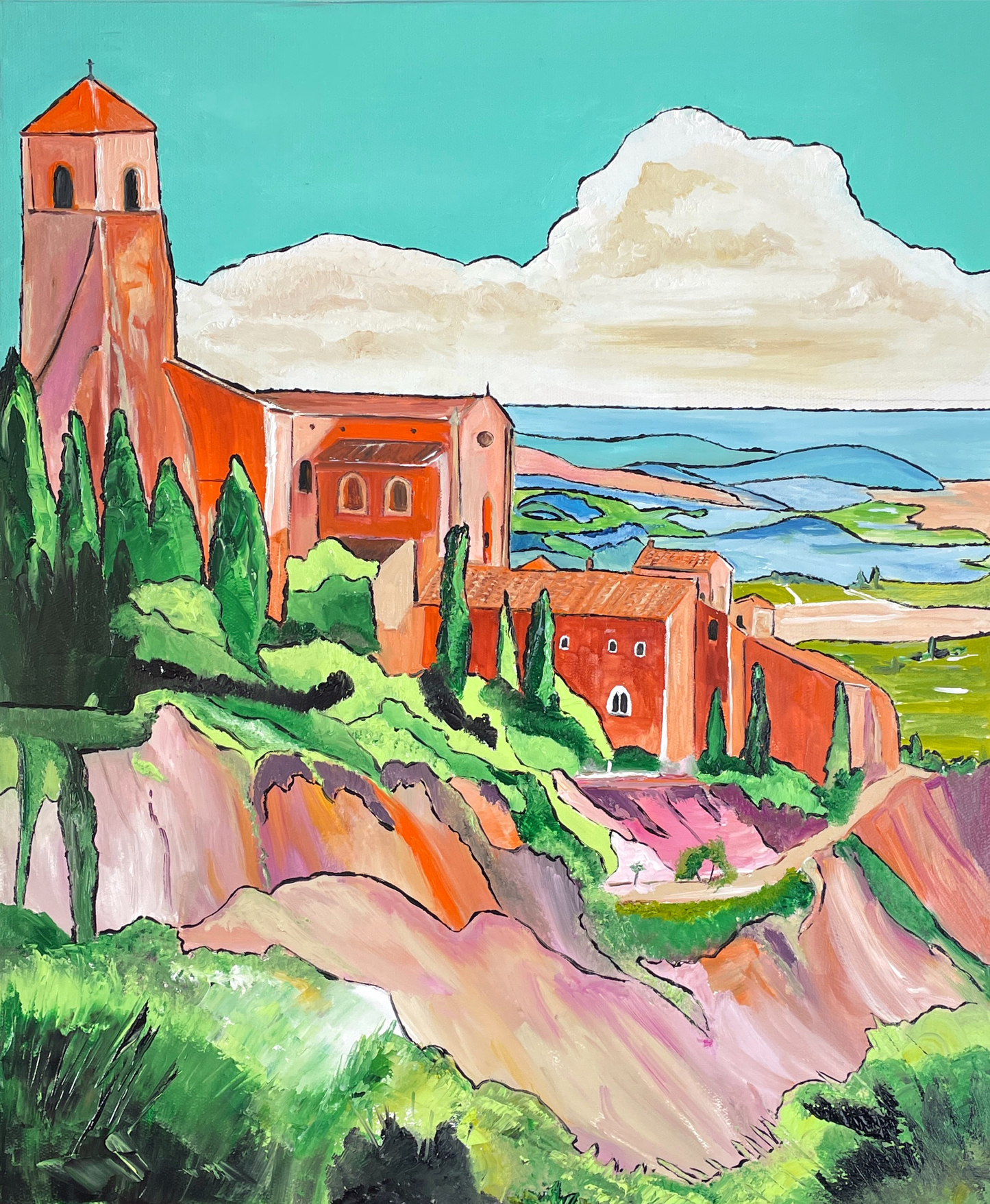 Peinture au Couteau œuvre Originale Numérique Roussillon