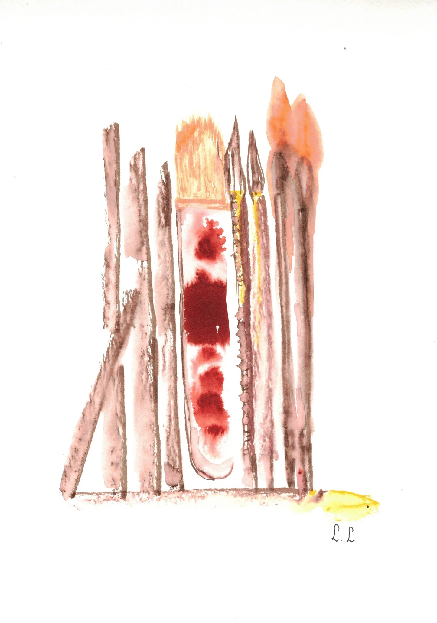 Aquarelle œuvre Originale Numérique 152 - Laure Leprince - Artiste Peintre