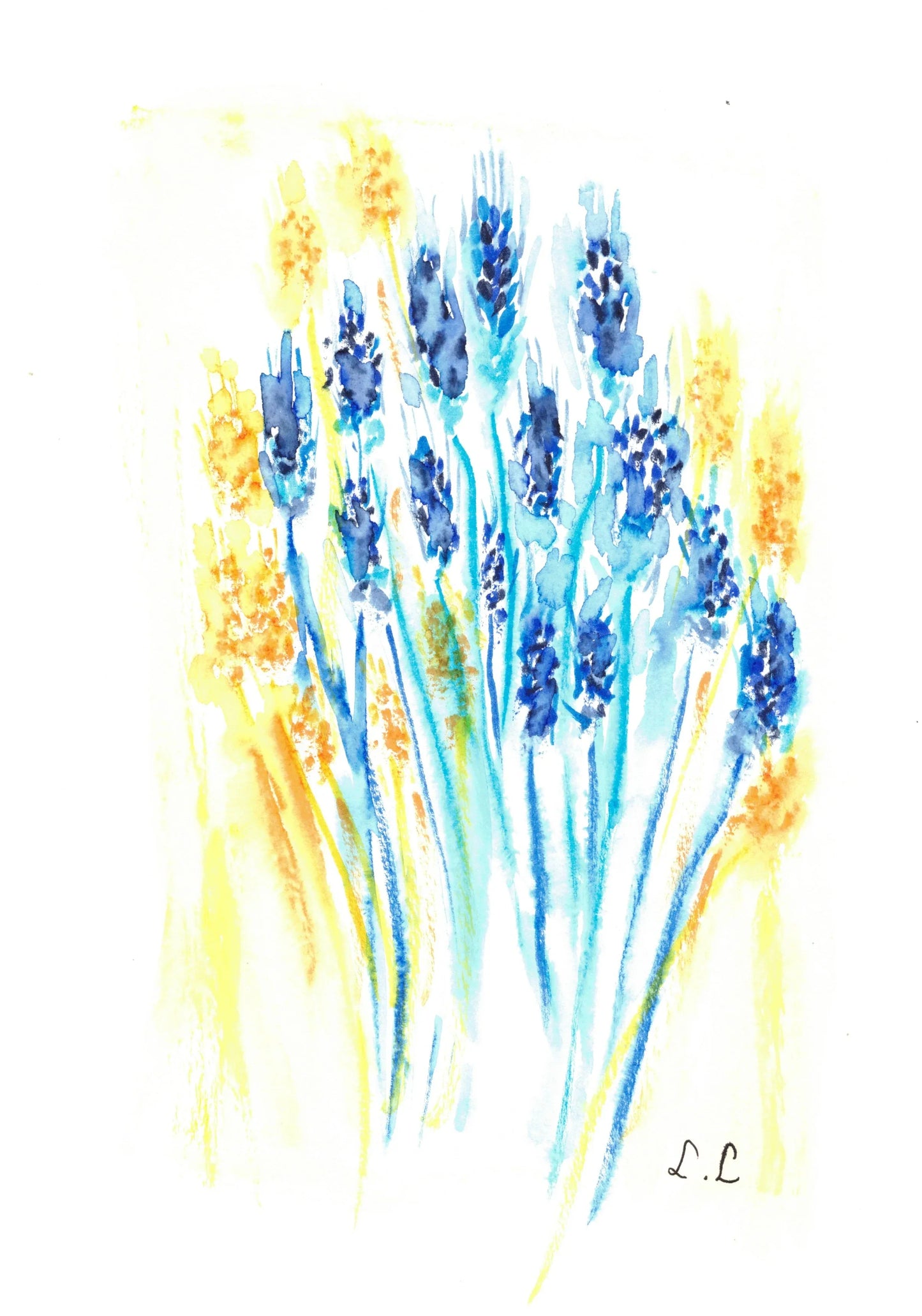 Aquarelle œuvre Originale Numérique 160 - Laure Leprince - Artiste Peintre