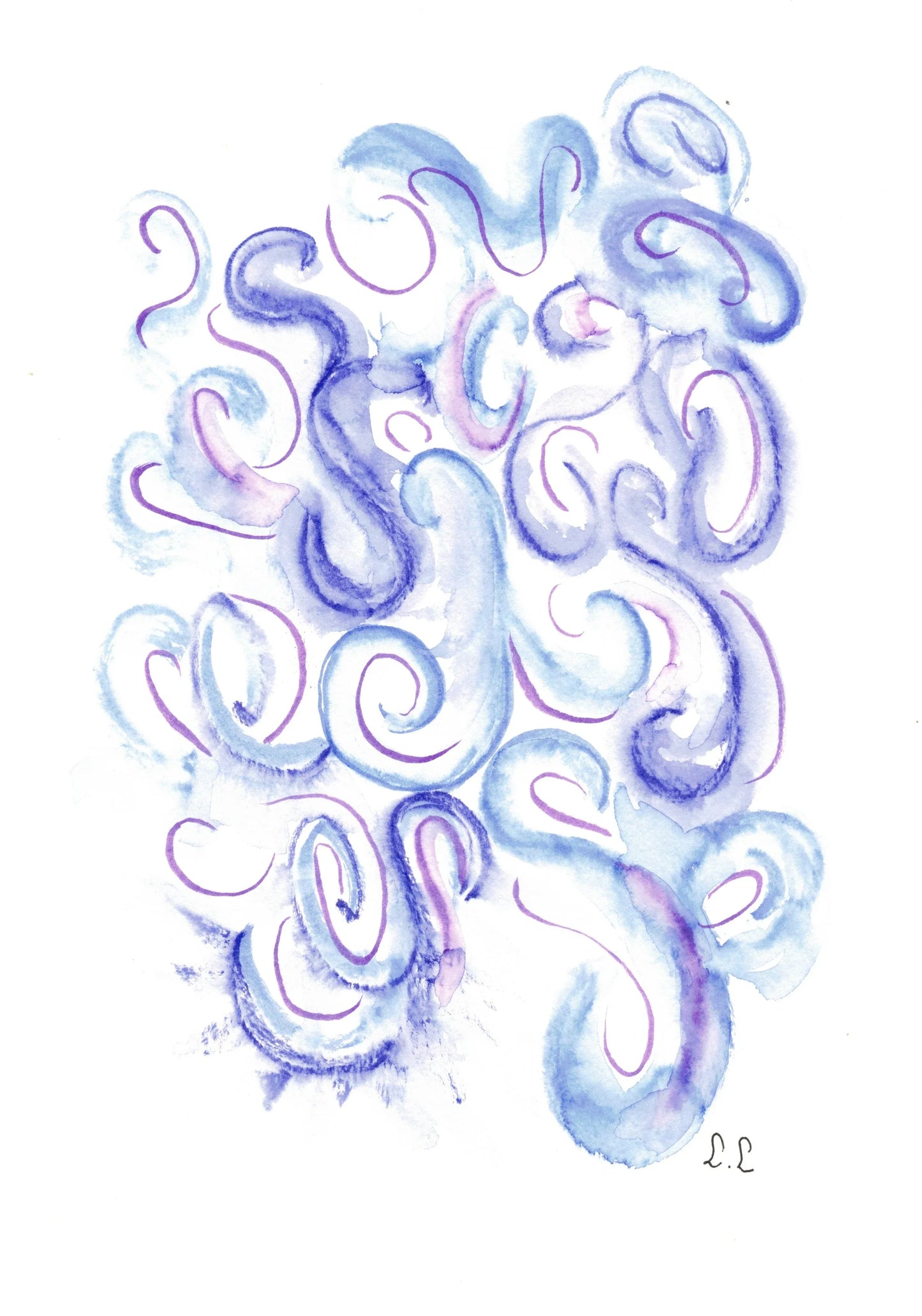 Aquarelle œuvre Originale Numérique 161 - Laure Leprince - Artiste Peintre
