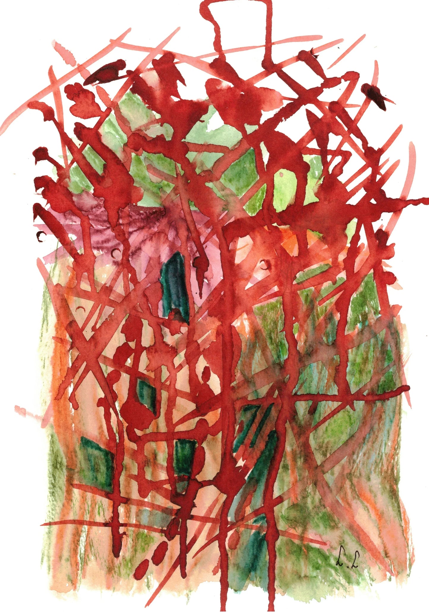 Aquarelle œuvre Originale Numérique 168 - Laure Leprince - Artiste Peintre