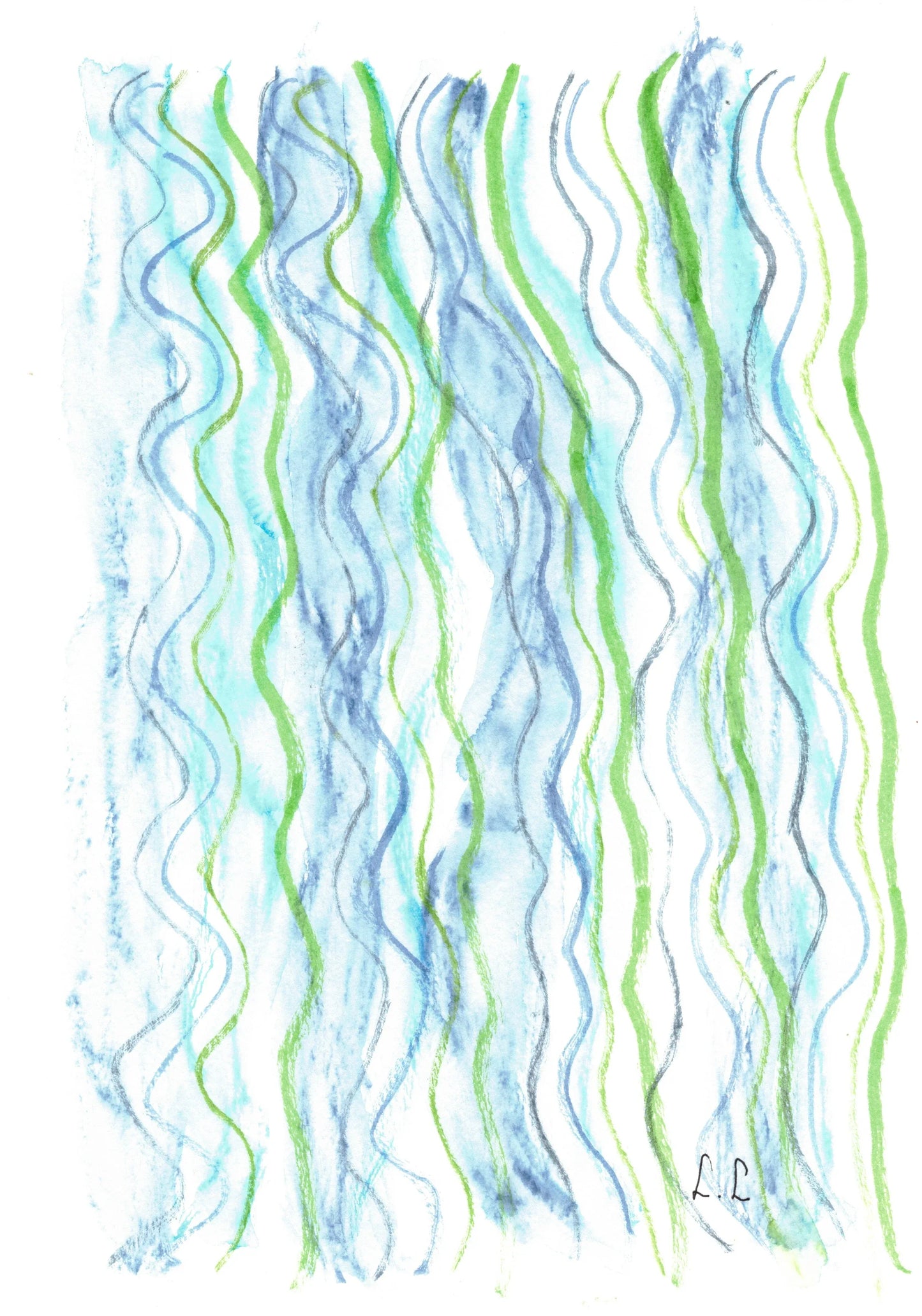 Aquarelle œuvre Originale Numérique 170 - Laure Leprince - Artiste Peintre