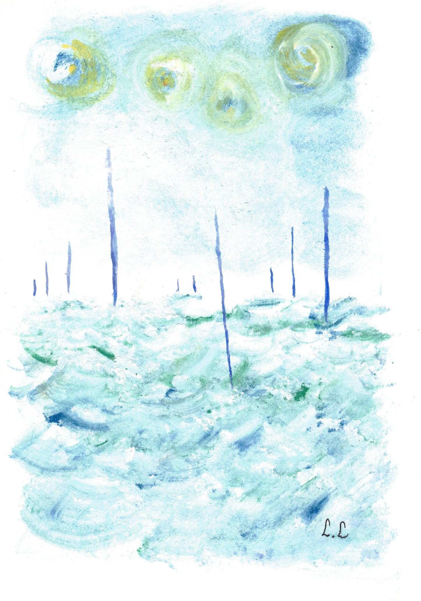 Aquarelle œuvre Originale Numérique 177 - Laure Leprince - Artiste Peintre