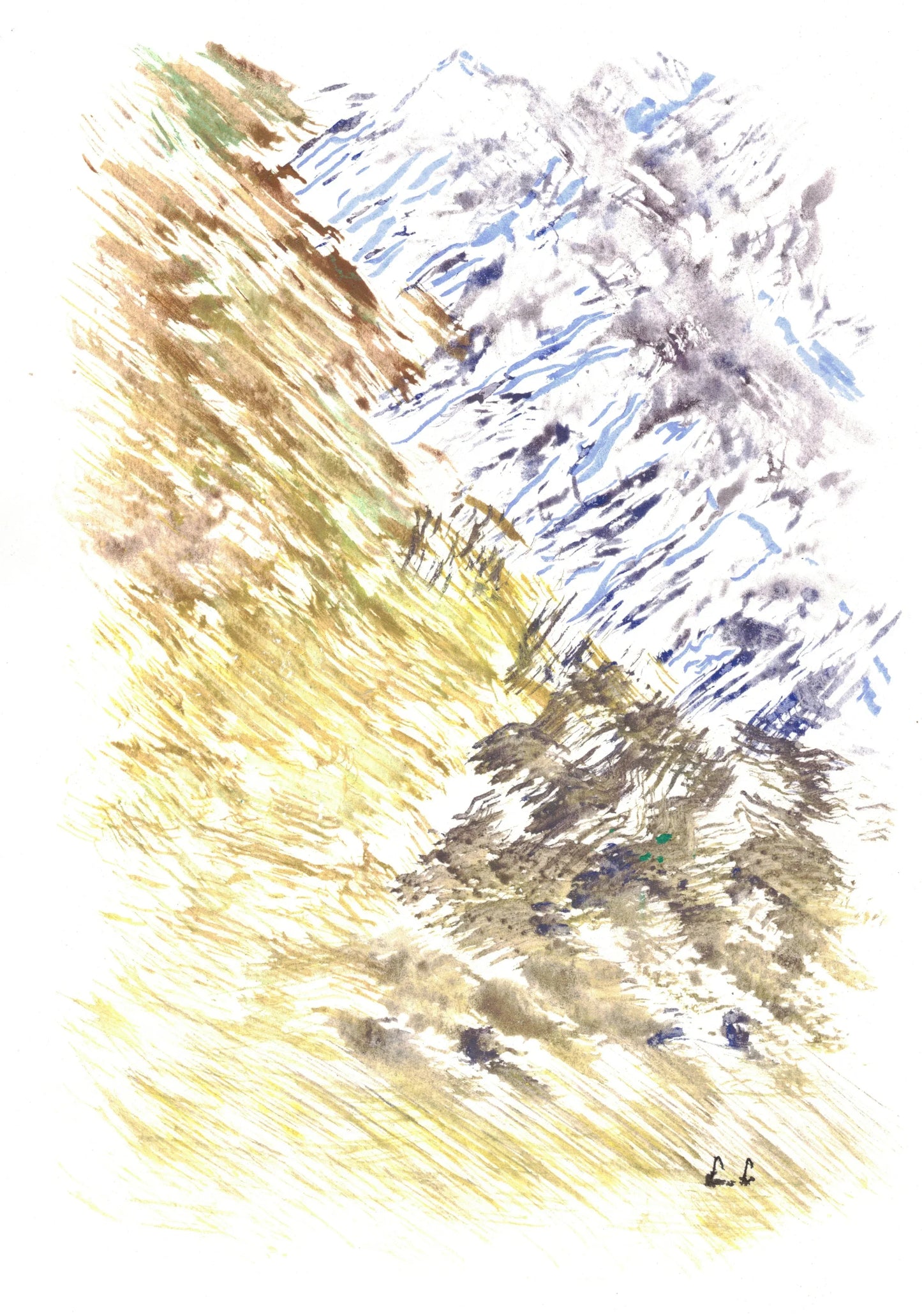 Aquarelle œuvre Originale Numérique 179 - Laure Leprince - Artiste Peintre
