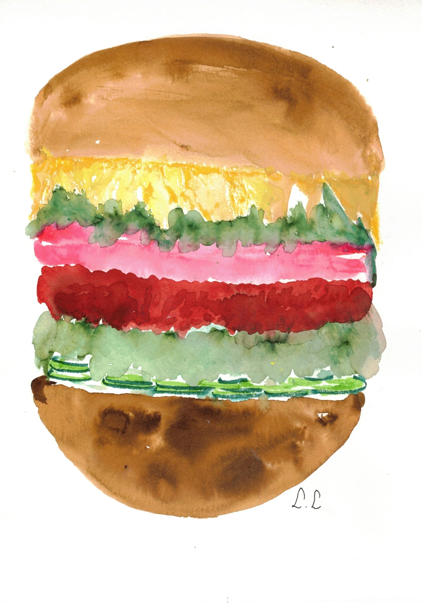 Aquarelle œuvre Originale Numérique 180 - Laure Leprince - Artiste Peintre