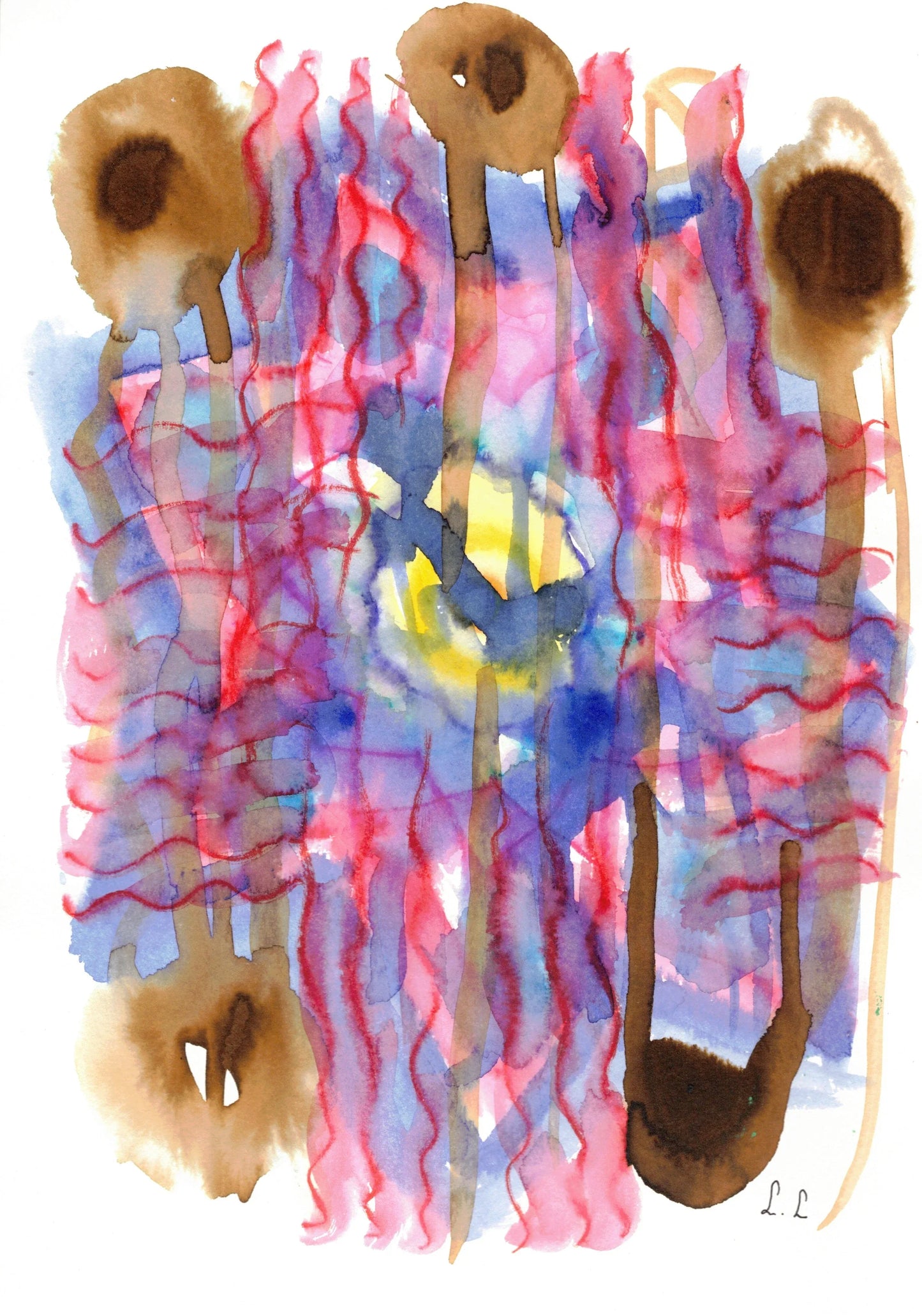 Aquarelle œuvre Originale Numérique 184 - Laure Leprince - Artiste Peintre