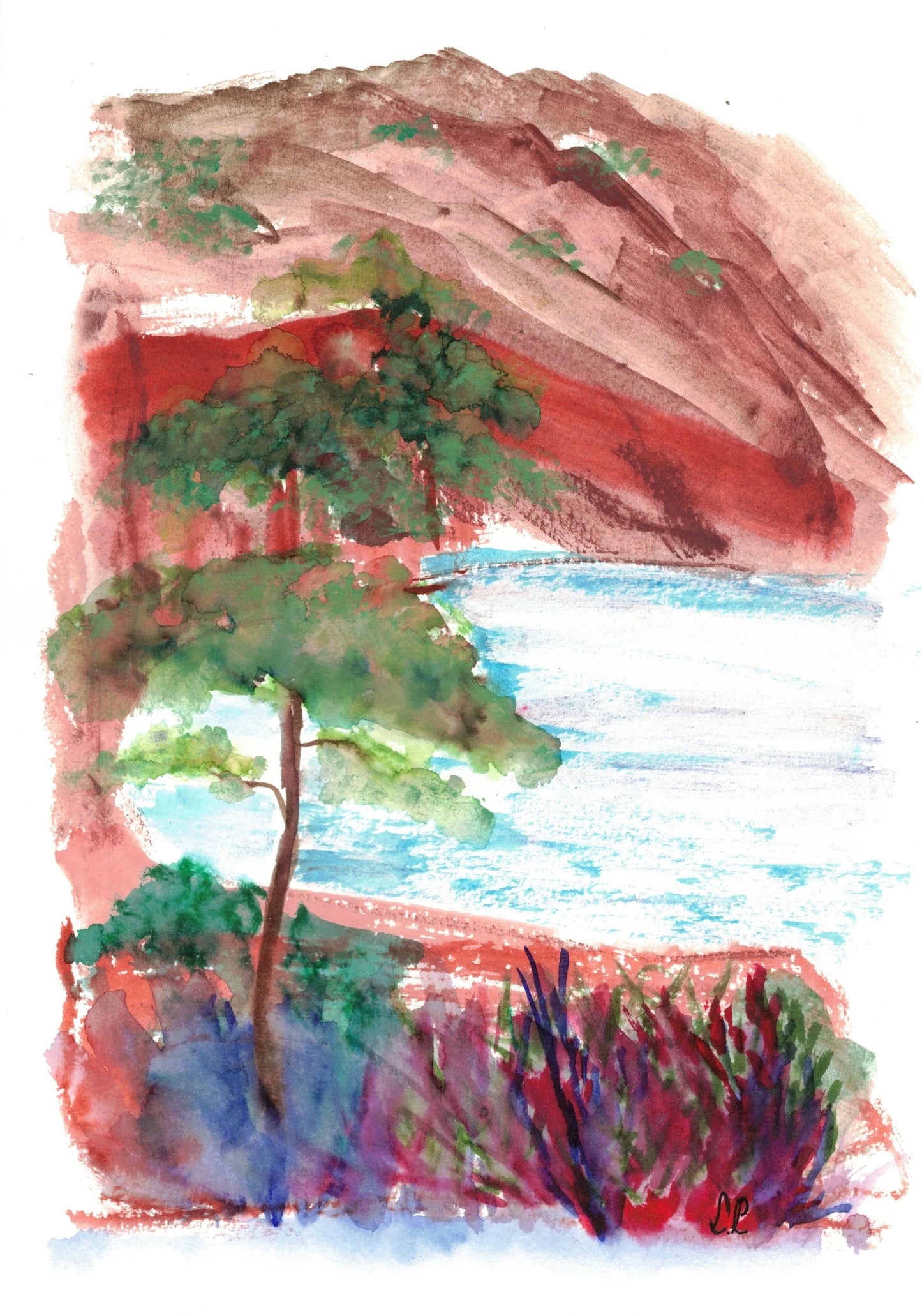 Aquarelle œuvre Originale Numérique 185 - Laure Leprince - Artiste Peintre