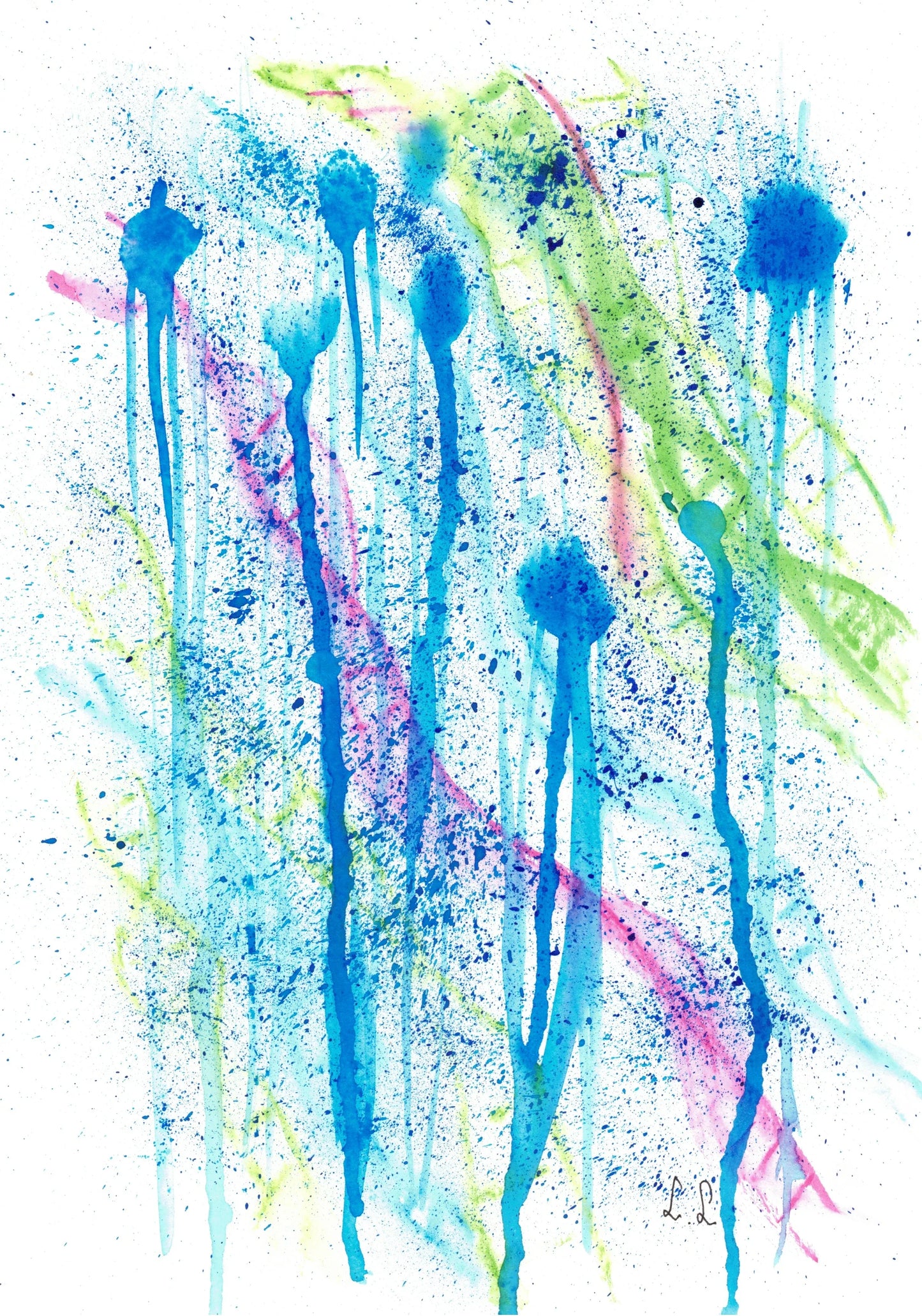Aquarelle œuvre Originale Numérique 186 - Laure Leprince - Artiste Peintre