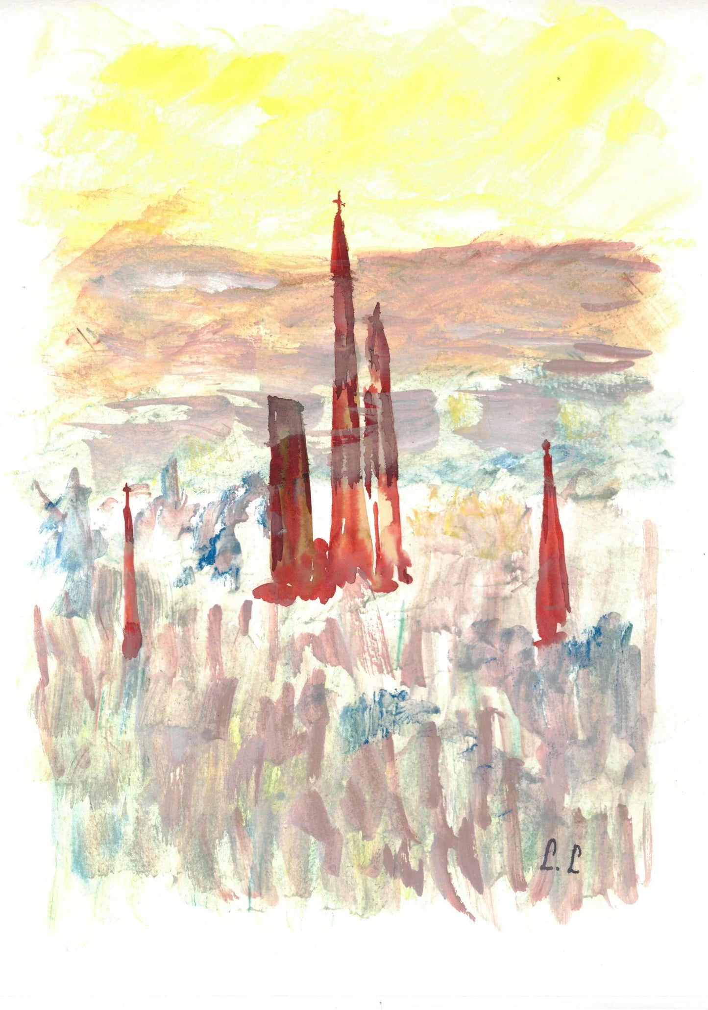 Aquarelle œuvre Originale Numérique 187 - Laure Leprince - Artiste Peintre