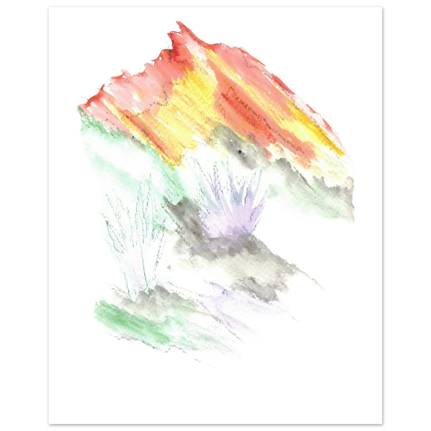 Affiche premium sur papier mat Lavander Drift – Art mural de qualité supérieure - Laure Leprince - Artiste Peintre