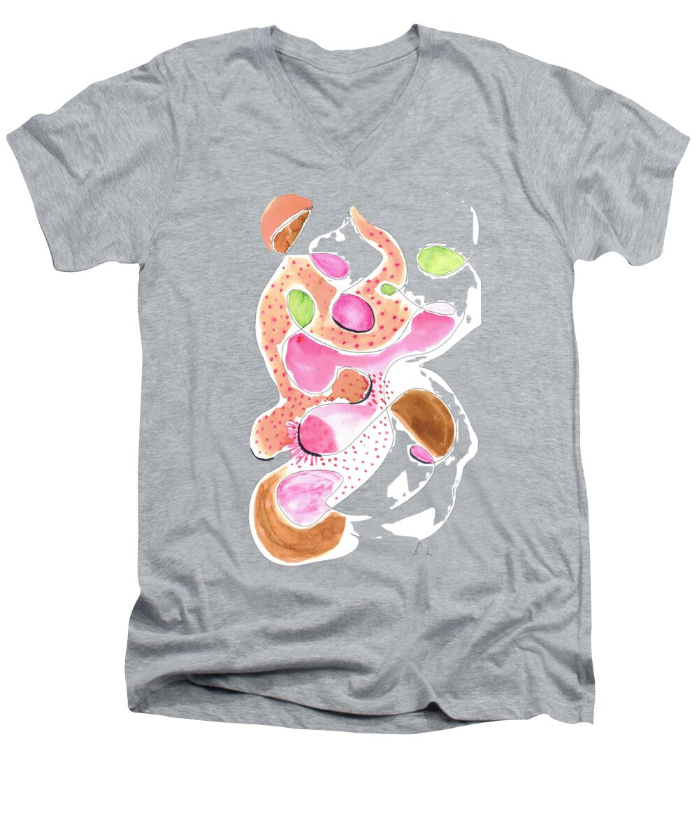 Abstract Organic Forms Morophologies Roses - Men's V-Neck T-Shirt