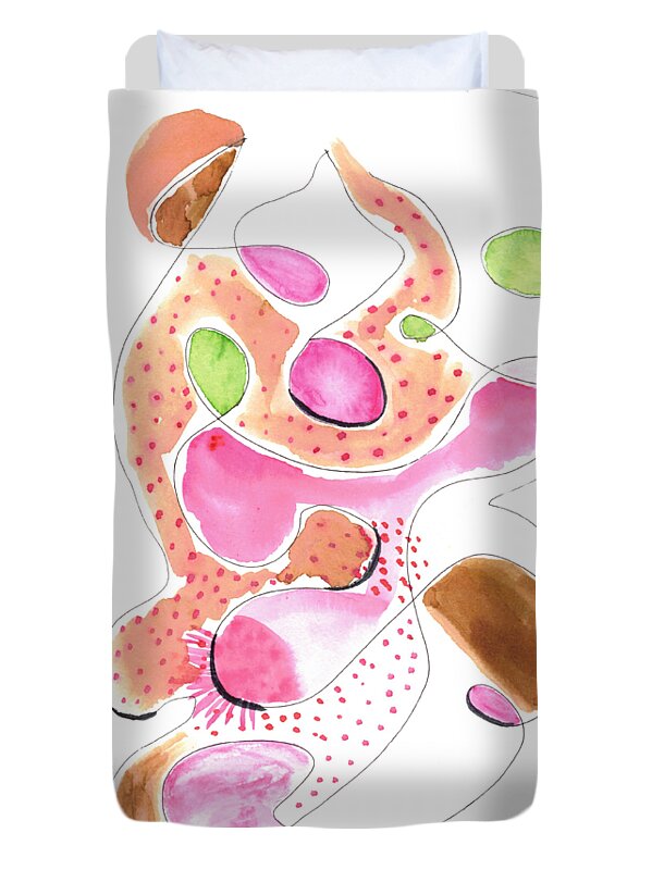 Abstract Organic Forms Morophologies Roses - Duvet Cover