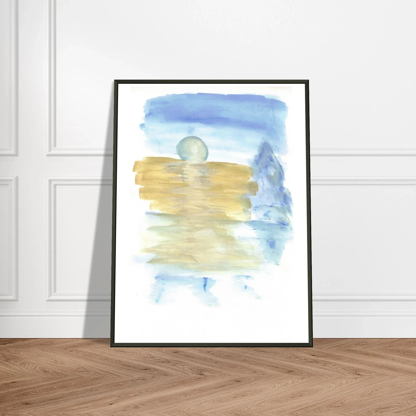 Classic Semi-Glossy Paper Metal Framed Post Blue Horizon - Laure Leprince - Artiste Peintre