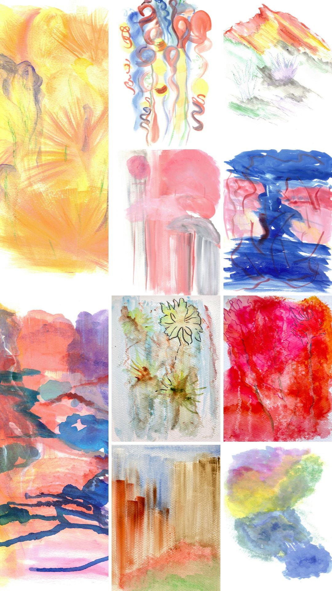 Pack de 10 Aquarelles Coloriage Inversé