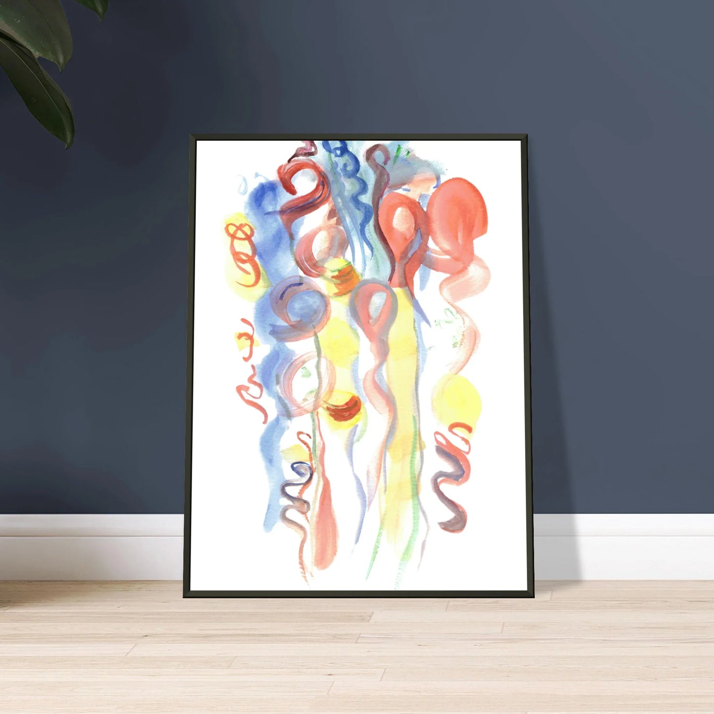 Classic Semi-Glossy Paper Metal Framed Poster Serpentins - Laure Leprince - Artiste Peintre