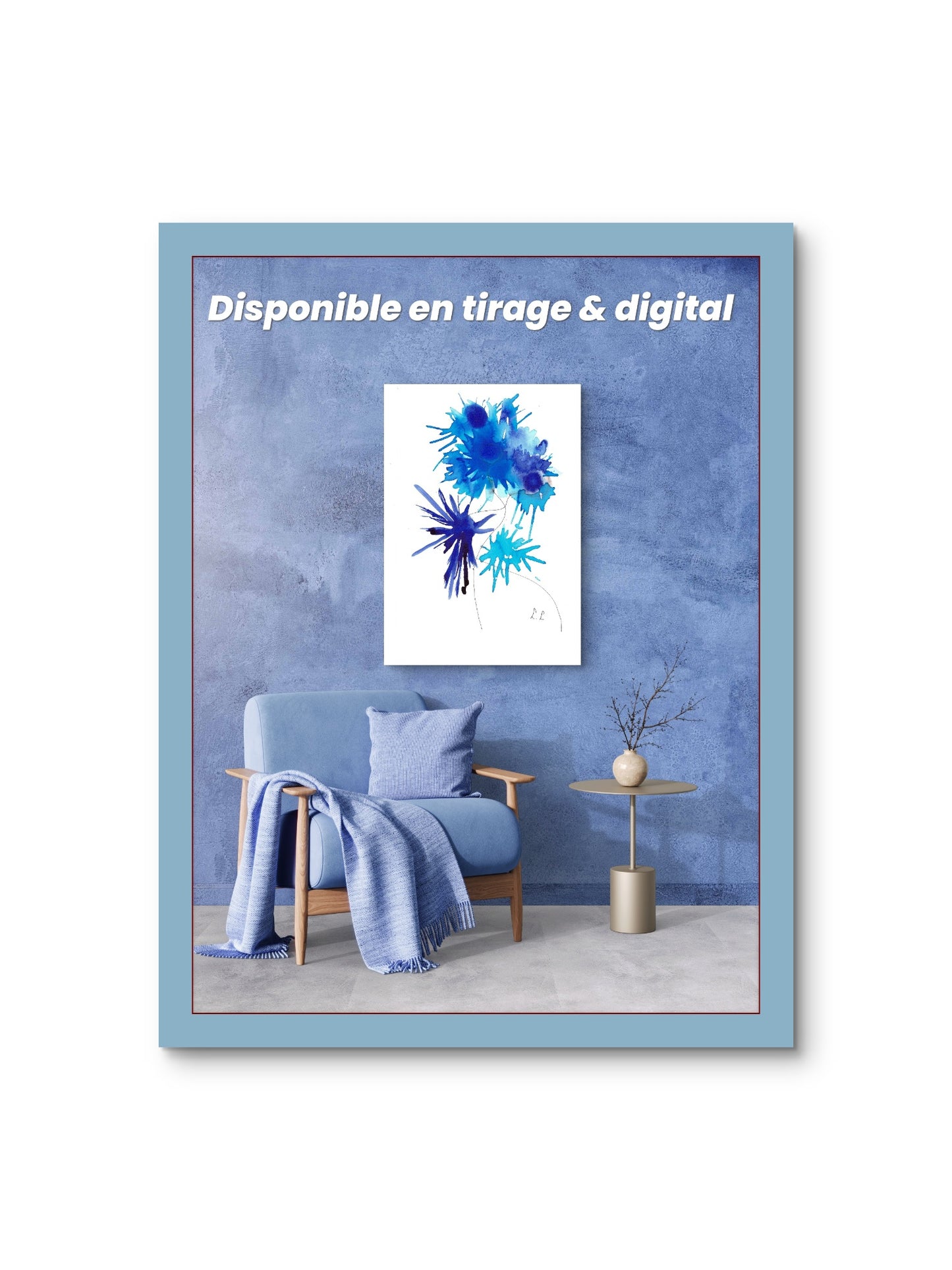 Affiche Floraison pop – aquarelle abstraite | Laure Leprince