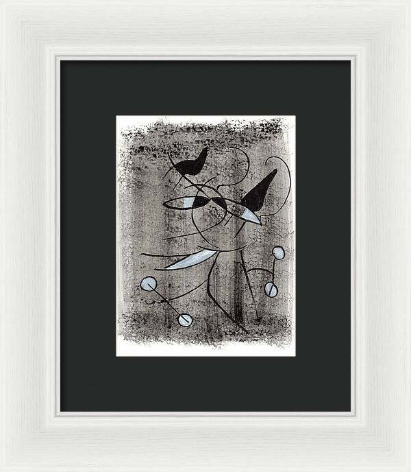 Chat Halterophile - Framed Print