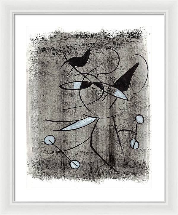 Chat Halterophile - Framed Print