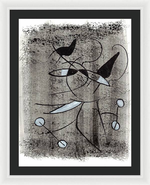 Chat Halterophile - Framed Print