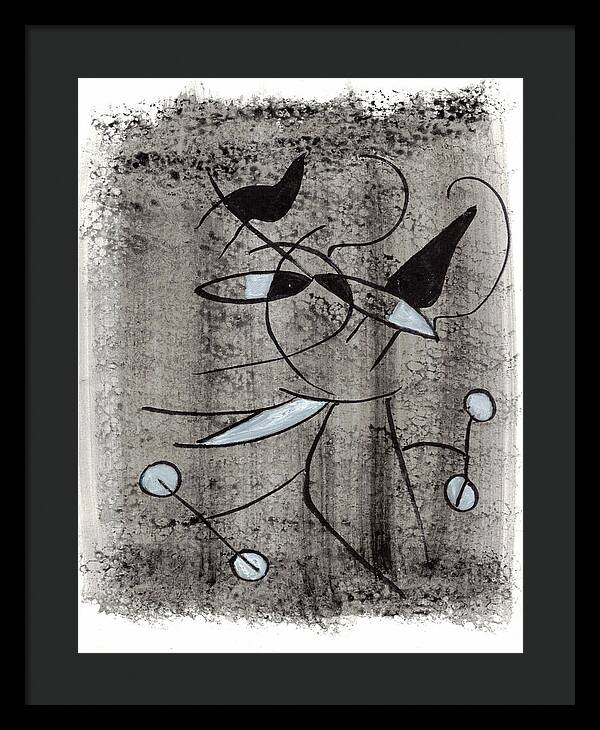Chat Halterophile - Framed Print