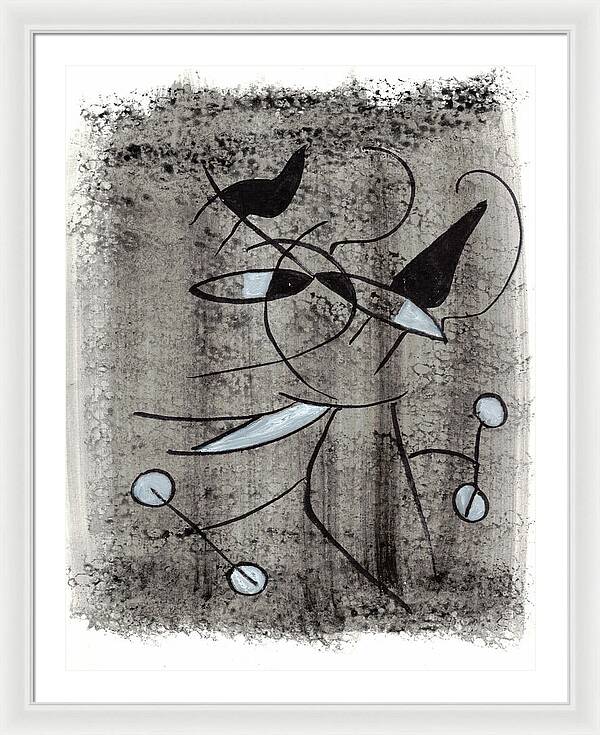 Chat Halterophile - Framed Print